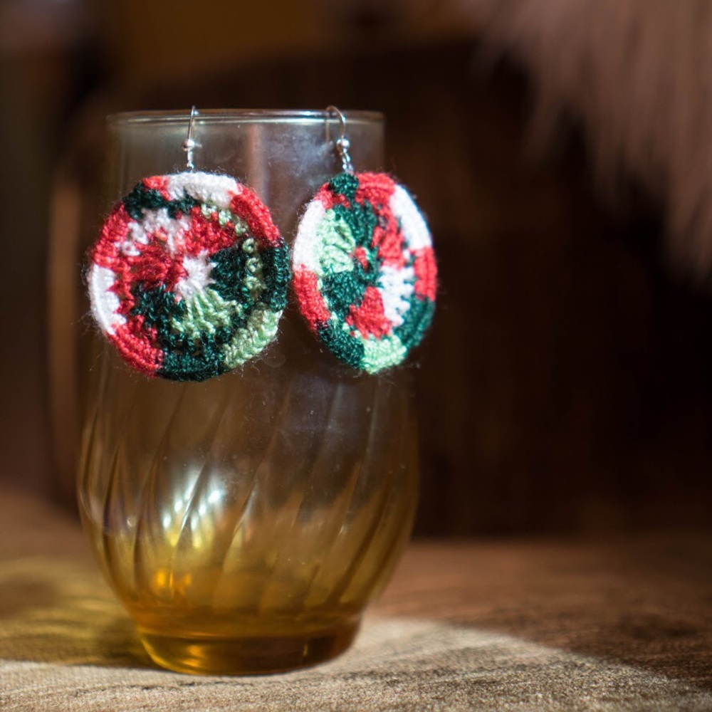 Handmade Crochet Earrings 🎄